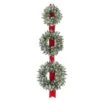 18", 22", & 26" Triple Wreath Door Décor Piece With Warm White Twinkle LED Lights