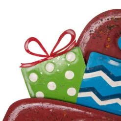 Glitzhome® 32" Christmas Rusty Metal Truck Yard Stake -Northlight Shop D231754S 4