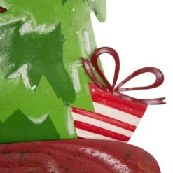 Glitzhome® 32" Christmas Rusty Metal Truck Yard Stake -Northlight Shop D231754S 5