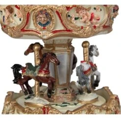 Northlight 6.5" Ivory & Gold Animated Musical Clown & Cupid Carousel Tabletop Decoration 6 Northlight 6.5" Ivory & Gold Animated Musical Clown & Cupid Carousel Tabletop Decoration -Northlight Shop D236847S 2