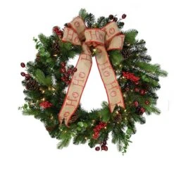 30" Pre-Lit Decorated Wreath