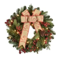 24" Pre-Lit Decorated Wreath 11 24" Pre-Lit Decorated Wreath -Northlight Shop D248479S 5