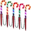 Christmas Enlightened ColorMotion™ Deluxe Candy Cane Pathway Stakes