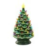 24" Green Lit Nostalgic Christmas Tree
