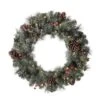 Glitzhome® 24" LED Glittered Pinecone Christmas Wreath