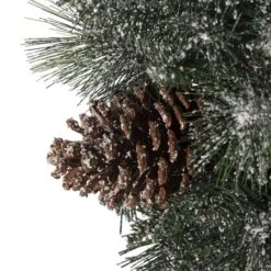 Glitzhome® 24" LED Glittered Pinecone Christmas Wreath 15 Glitzhome® 24" LED Glittered Pinecone Christmas Wreath -Northlight Shop D251177S 6