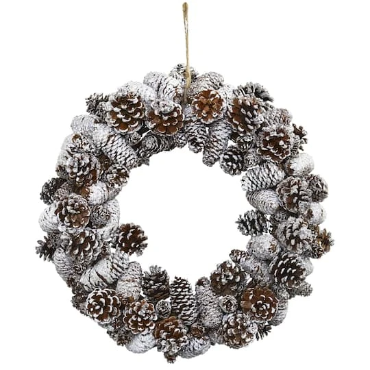 17" Snowy Pinecone Wreath 1 17" Snowy Pinecone Wreath