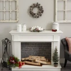 17" Snowy Pinecone Wreath 10 17" Snowy Pinecone Wreath -Northlight Shop D251357S 14