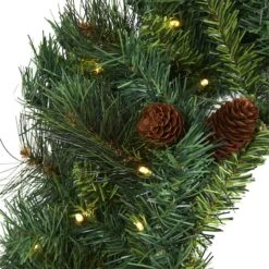 20" LED Mixed Pine & Pinecone Artificial Christmas Wreath -Northlight Shop D251389S 3