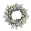 24" LED Flocked Artificial Christmas Wreath