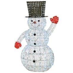 5ft. LED Crystal Bead Snowman