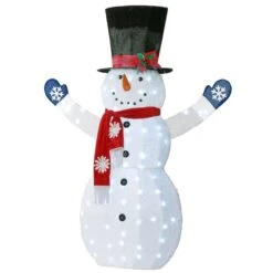 6ft. Snowman Decoration With White LED Lights