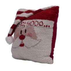 Glitzhome® 14" Hooked 3D Santa Pillow 7 Glitzhome® 14" Hooked 3D Santa Pillow -Northlight Shop D252964S 3
