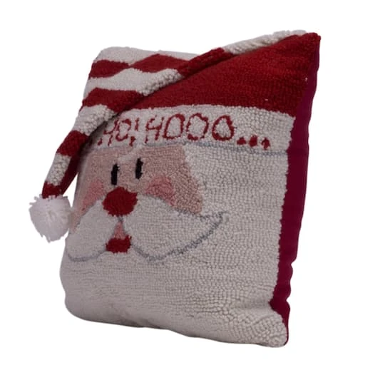 Glitzhome® 14" Hooked 3D Santa Pillow 4 Glitzhome® 14" Hooked 3D Santa Pillow - Image 4