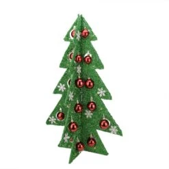 Northlight 2.25ft. Pre-Lit Green & Red Tinsel Christmas Tree With LED Lights 7 Northlight 2.25ft. Pre-Lit Green & Red Tinsel Christmas Tree With LED Lights -Northlight Shop D253641S 11