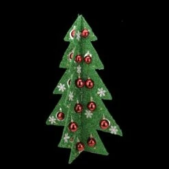 Northlight 2.25ft. Pre-Lit Green & Red Tinsel Christmas Tree With LED Lights 9 Northlight 2.25ft. Pre-Lit Green & Red Tinsel Christmas Tree With LED Lights -Northlight Shop D253641S 13