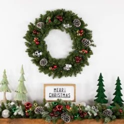 Northlight 30" LED Canadian Pine Artificial Christmas Wreath -Northlight Shop D253734S 13