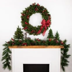 Northlight 3ft. Pre-Lit Canadian Pine Artificial Christmas Wreath -Northlight Shop D253739S 12