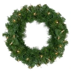 Northlight 16" Pre-Lit Deluxe Windsor Pine Artificial Christmas Wreath -Northlight Shop D253750S 11