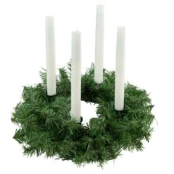 Northlight 12" Pine Artificial Christmas Advent Candle Holder Wreath -Northlight Shop D253754S 12