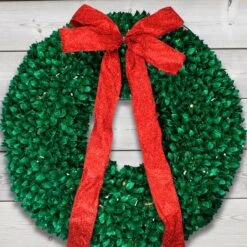 Northlight 28" Pre-Lit Glittered Leaves Artificial Christmas Wreath 13 Northlight 28" Pre-Lit Glittered Leaves Artificial Christmas Wreath -Northlight Shop D253760S 14