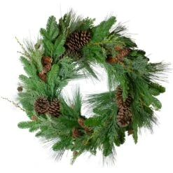 Northlight 32" Cedar & Pinecone Wreath 10 Northlight 32" Cedar & Pinecone Wreath -Northlight Shop D253767S 11