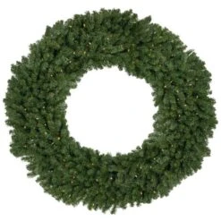 Northlight 7ft. Pre-Lit Commercial Canadian Pine Artificial Christmas Wreath -Northlight Shop D253768S 11