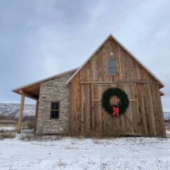 Northlight 7ft. Pre-Lit Commercial Canadian Pine Artificial Christmas Wreath -Northlight Shop D253768S 14