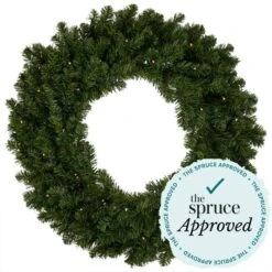 Northlight 7ft. Pre-Lit Commercial Canadian Pine Artificial Christmas Wreath -Northlight Shop D253768S 15