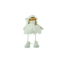Northlight 24" Snowy Woodlands Plush White Angel Bobble Girl Christmas Figure -Northlight Shop D253918S 11