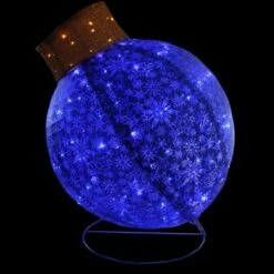 Northlight 3ft. Blue LED Twinkling Glittered Christmas Ball Ornament Decoration 10 Northlight 3ft. Blue LED Twinkling Glittered Christmas Ball Ornament Decoration -Northlight Shop D253971S 12