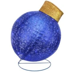 Northlight 3ft. Blue LED Twinkling Glittered Christmas Ball Ornament Decoration 11 Northlight 3ft. Blue LED Twinkling Glittered Christmas Ball Ornament Decoration -Northlight Shop D253971S 13