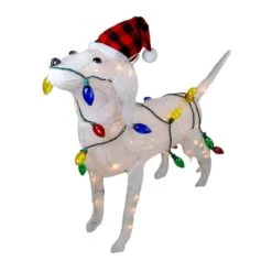 Northlight 3ft. White Lighted Standing Dog Christmas Decoration 12 Northlight 3ft. White Lighted Standing Dog Christmas Decoration -Northlight Shop D253974S 12