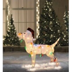 Northlight 3ft. White Lighted Standing Dog Christmas Decoration 14 Northlight 3ft. White Lighted Standing Dog Christmas Decoration -Northlight Shop D253974S 14