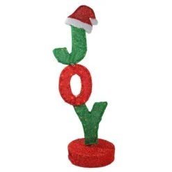 Northlight 3.5ft. Rotating Red & Green Lighted JOY Christmas Sign