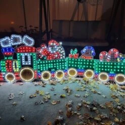 Northlight 8.5ft. Holographic LED Lighted Motion Train Set Outdoor Christmas Decoration 17 Northlight 8.5ft. Holographic LED Lighted Motion Train Set Outdoor Christmas Decoration -Northlight Shop D253980S 14