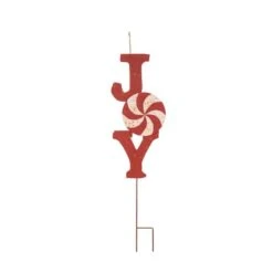 Glitzhome® Metal Joy & Noel Yard Stake Set 12 Glitzhome® Metal Joy & Noel Yard Stake Set -Northlight Shop D254136S 3