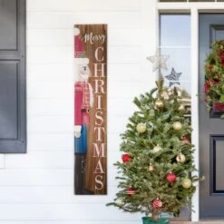 Glitzhome® 5ft. Wooden Nutcracker Porch Sign 11 Glitzhome® 5ft. Wooden Nutcracker Porch Sign -Northlight Shop D254148S 2