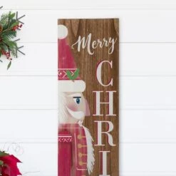 Glitzhome® 5ft. Wooden Nutcracker Porch Sign 13 Glitzhome® 5ft. Wooden Nutcracker Porch Sign -Northlight Shop D254148S 4
