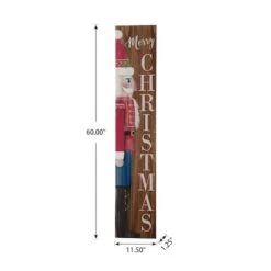 Glitzhome® 5ft. Wooden Nutcracker Porch Sign 17 Glitzhome® 5ft. Wooden Nutcracker Porch Sign -Northlight Shop D254148S 8