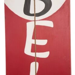 Glitzhome® 3.5ft. Wooden Believe Santa Porch Sign -Northlight Shop D254152S 5