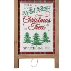 Glitzhome® 24" Wooden Christmas Trees Porch Sign 13 Glitzhome® 24" Wooden Christmas Trees Porch Sign -Northlight Shop D254158S 4
