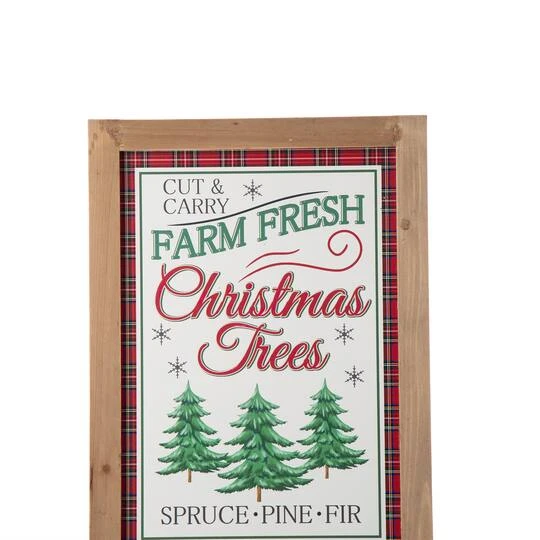 Glitzhome® 24" Wooden Christmas Trees Porch Sign 6 Glitzhome® 24" Wooden Christmas Trees Porch Sign - Image 6