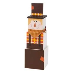 Glitzhome® 36" Double-Sided Snowman & Scarecrow Porch Décor