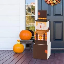 Glitzhome® 36" Double-Sided Snowman & Scarecrow Porch Décor -Northlight Shop D254161S 2