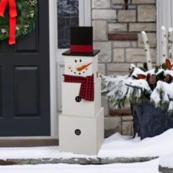 Glitzhome® 36" Double-Sided Snowman & Scarecrow Porch Décor -Northlight Shop D254161S 3