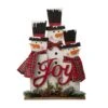 Glitzhome® 18" Wooden Snowman Family Décor Accent