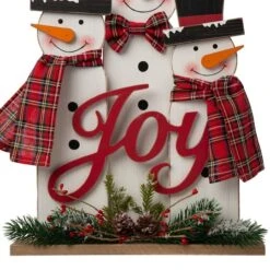 Glitzhome® 18" Wooden Snowman Family Décor Accent -Northlight Shop D254182S 4