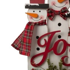 Glitzhome® 18" Wooden Snowman Family Décor Accent -Northlight Shop D254182S 7