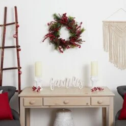 24" Red Berry Wreath 9 24" Red Berry Wreath -Northlight Shop D292933S 14